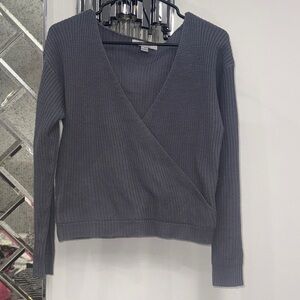 Women's deep v-neck crisscross knit like Sweater